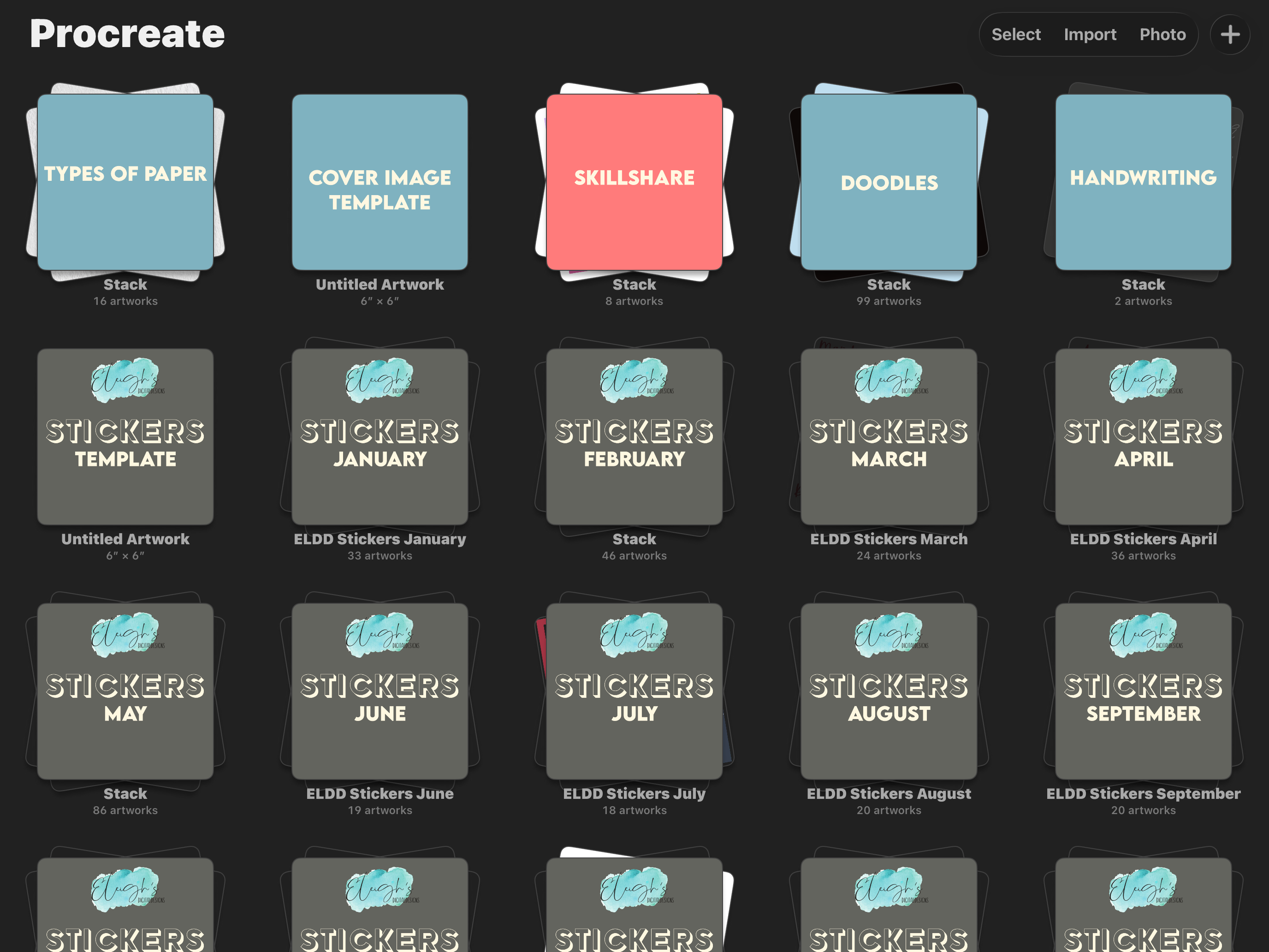 Procreate Organisation Tips: 3 Steps to Organise Your Files - student project