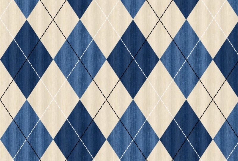 My argyle pattern with dashed line