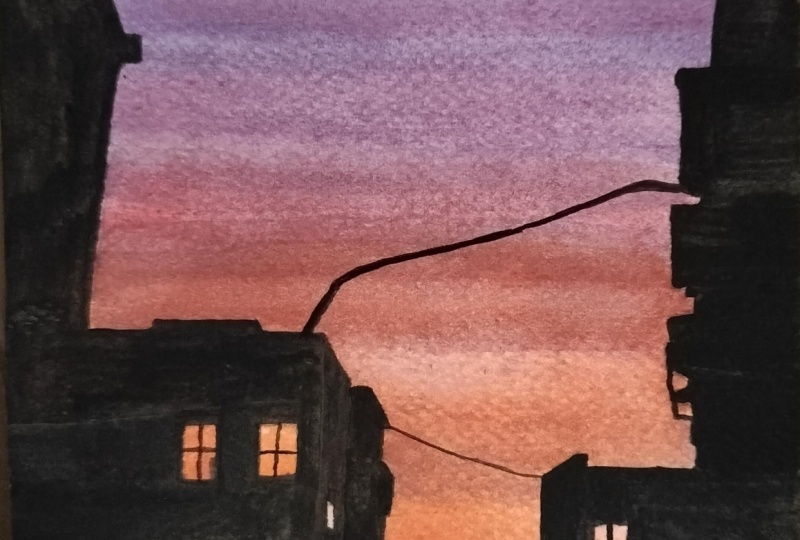 Night Silhouette Landscape