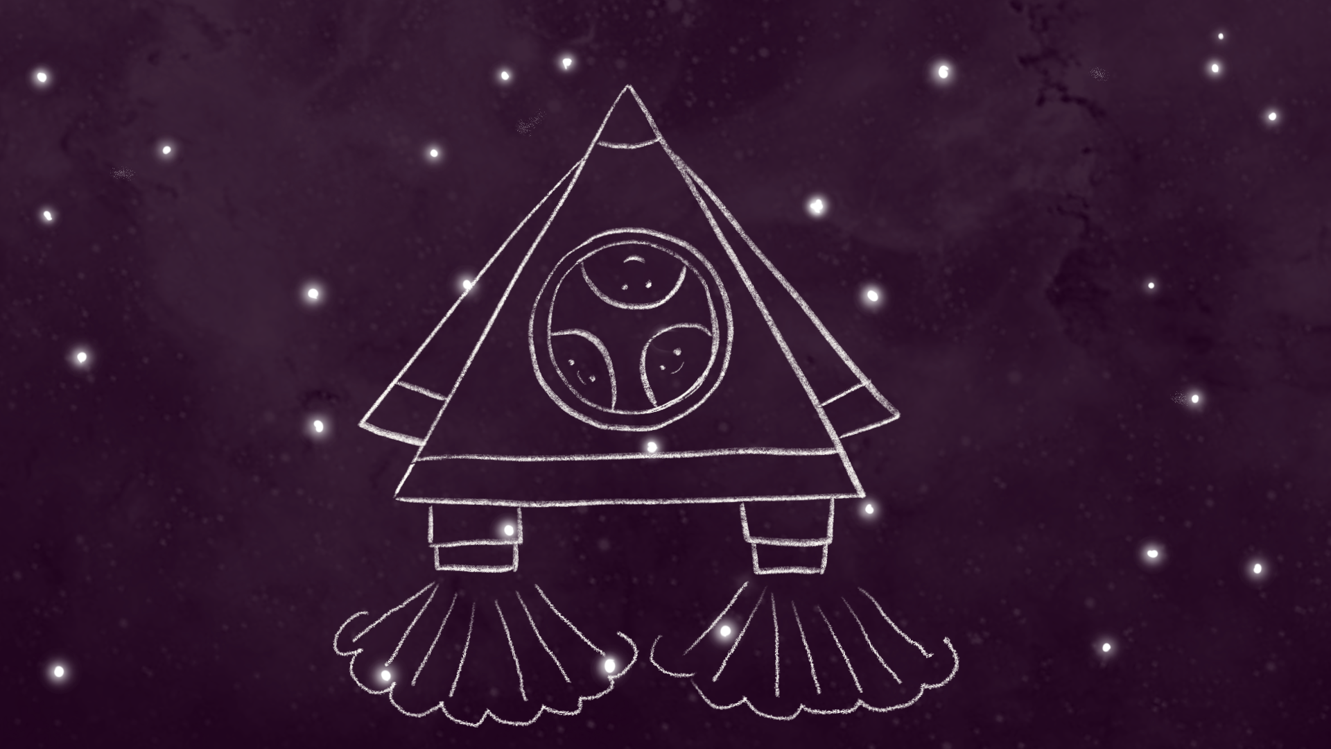 Procreate Dreams Animation. Rocket and visitors;) - student project