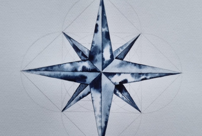 Geometric Compass Star