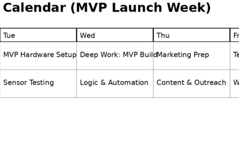 Calendar Mock (Excel)