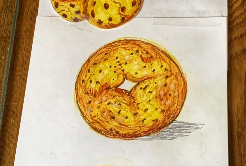 Oil Pastel Bakery Goods