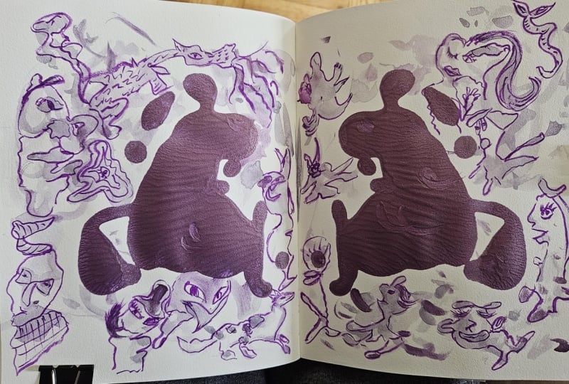 Artist block sketchbook