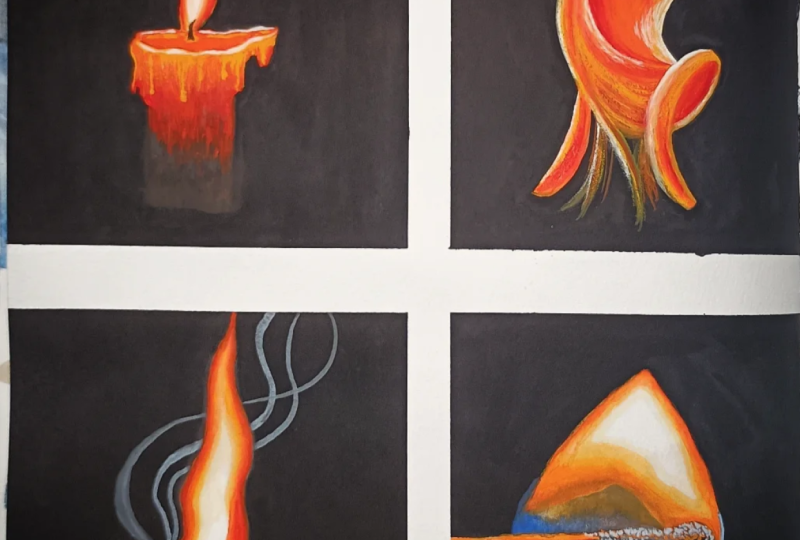 Painting Fire With Gouache