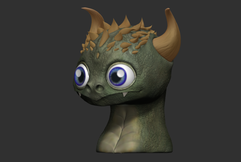 Baby dragon bust