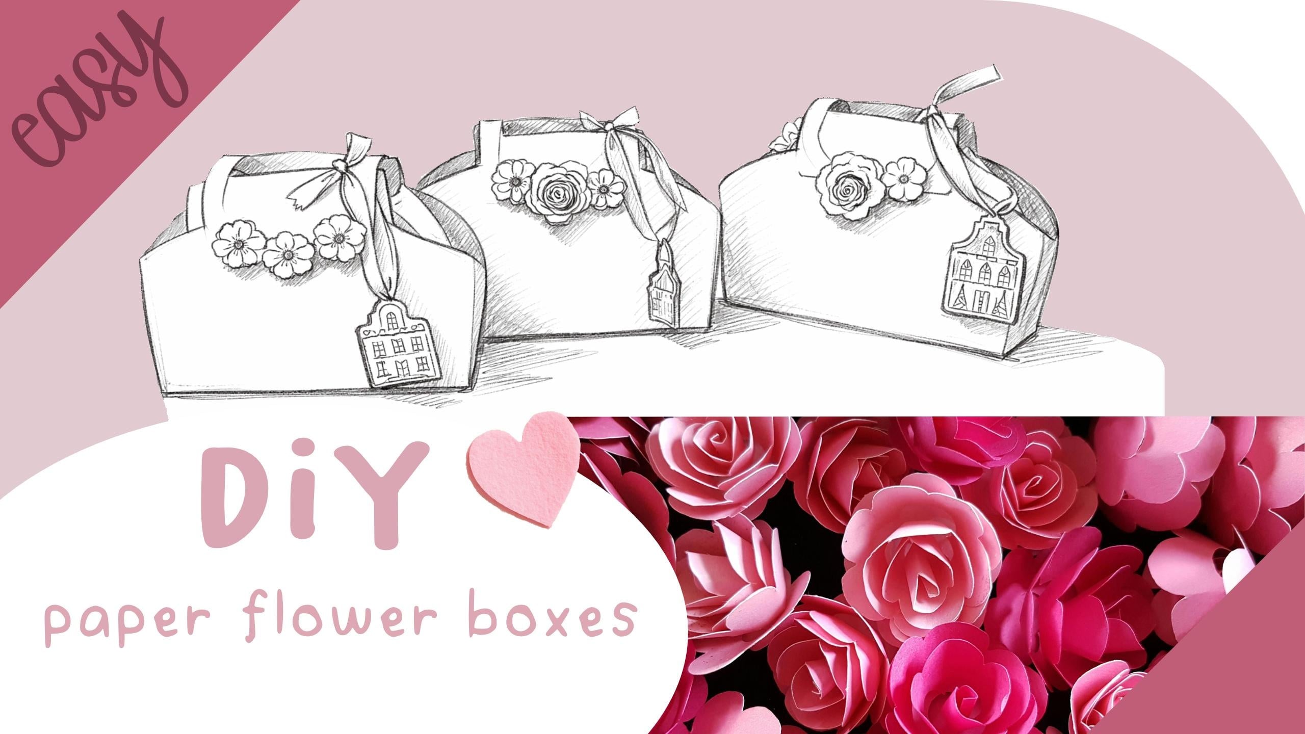 Youtube Thumbnail DIY paper flower box - student project