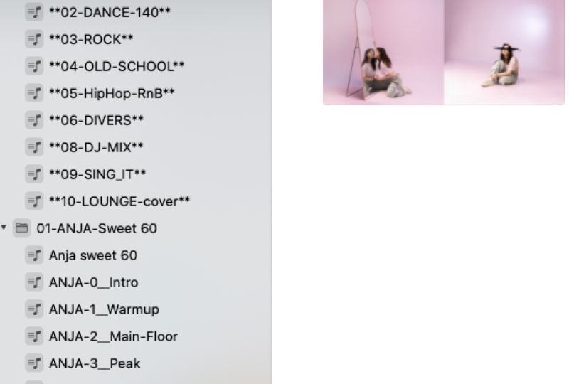 DJ Setlist Organization