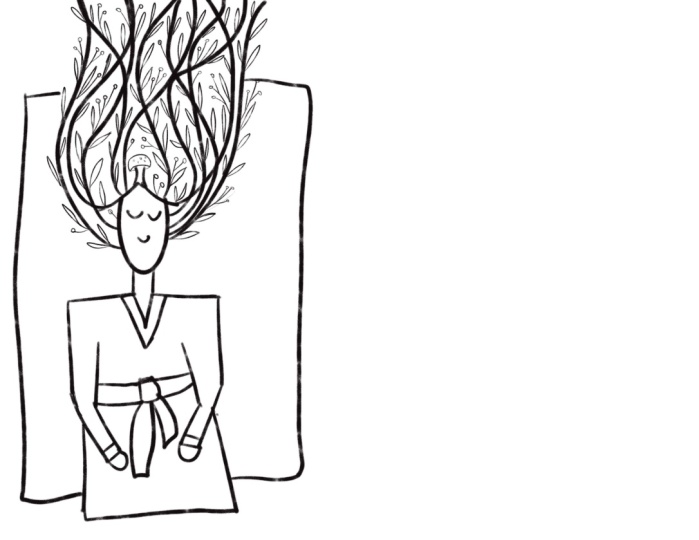 Leafy Hair Doodling