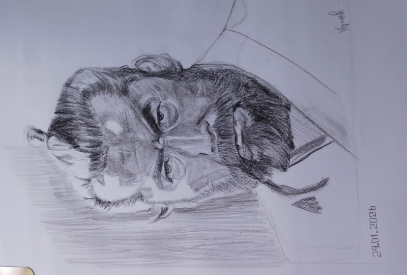 Charcoal pencil Portrait Practice