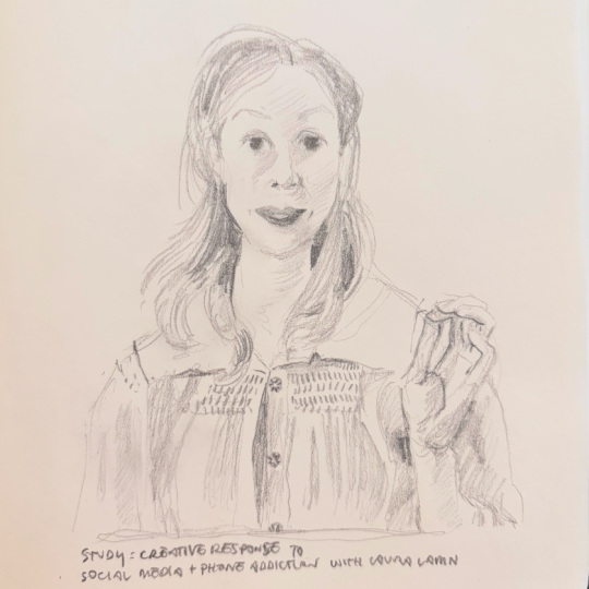 Drawing instead of doomscrolling other artists