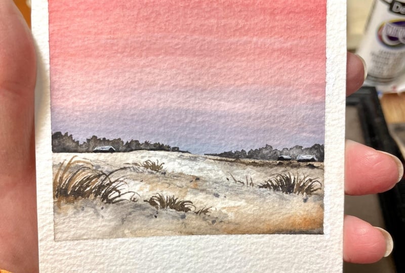 Tiny winter landscape