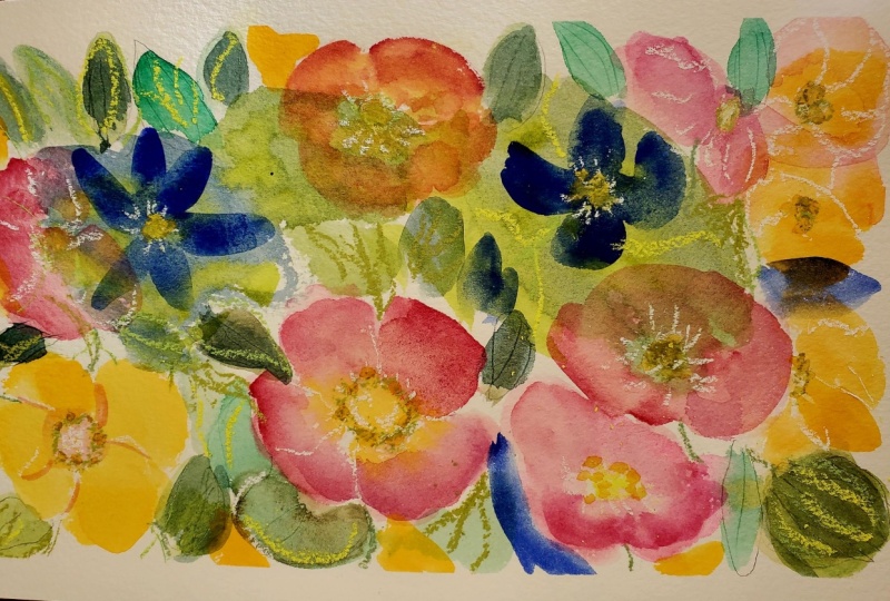 Mixed media floral
