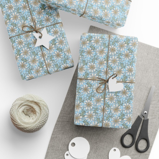 Frog and Daisy Wrapping Paper!