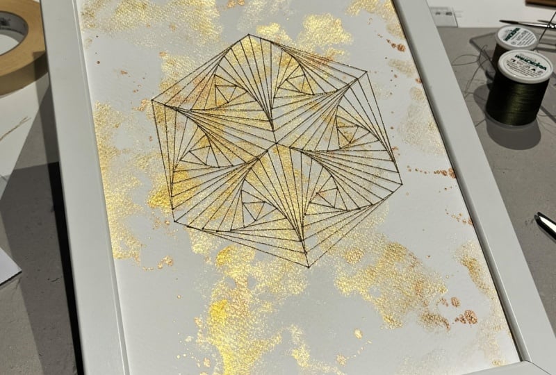 Geometric Paper Embrodery