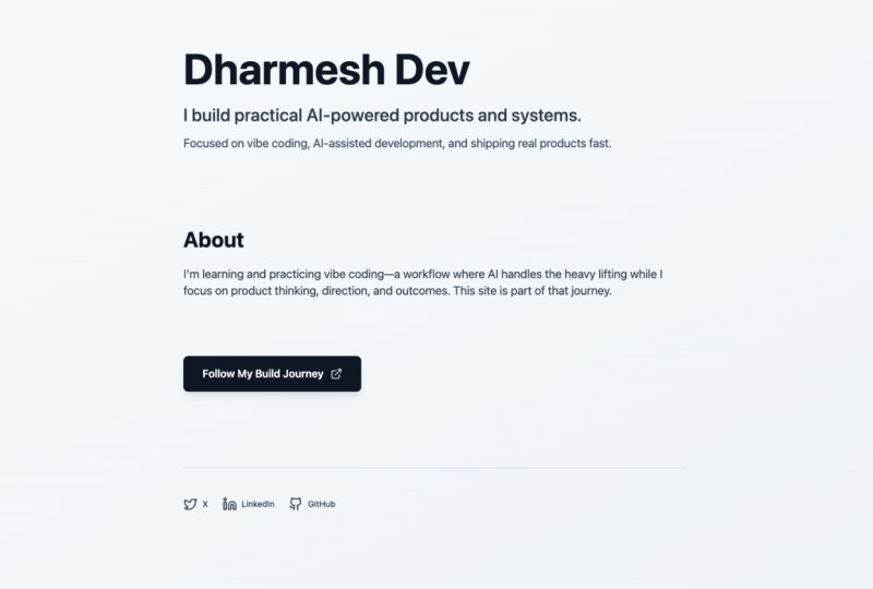 Clean Portfolio Landing Page