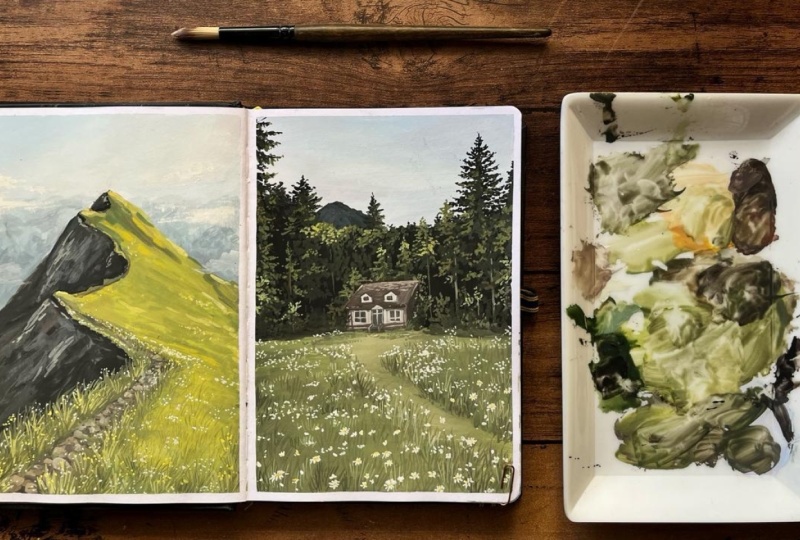 Gouache Sketchbook Series by Anagha