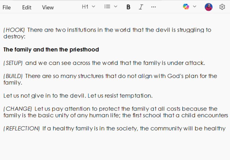 Script of Story