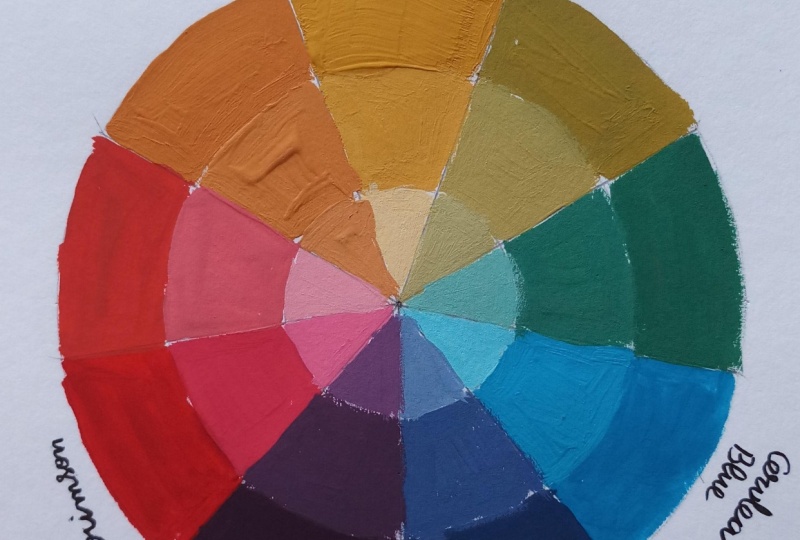 Color Wheel with Gouache