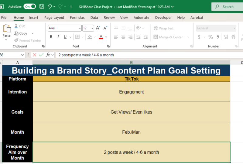 Content Plan Goal Setting