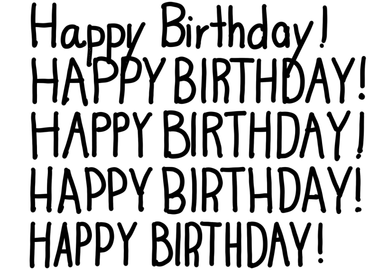 Happy Birthday Lettering