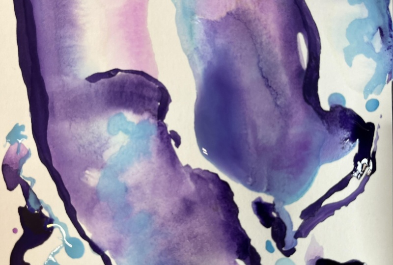 Loose Watercolors Inspired by Georgia O'Keeffe
