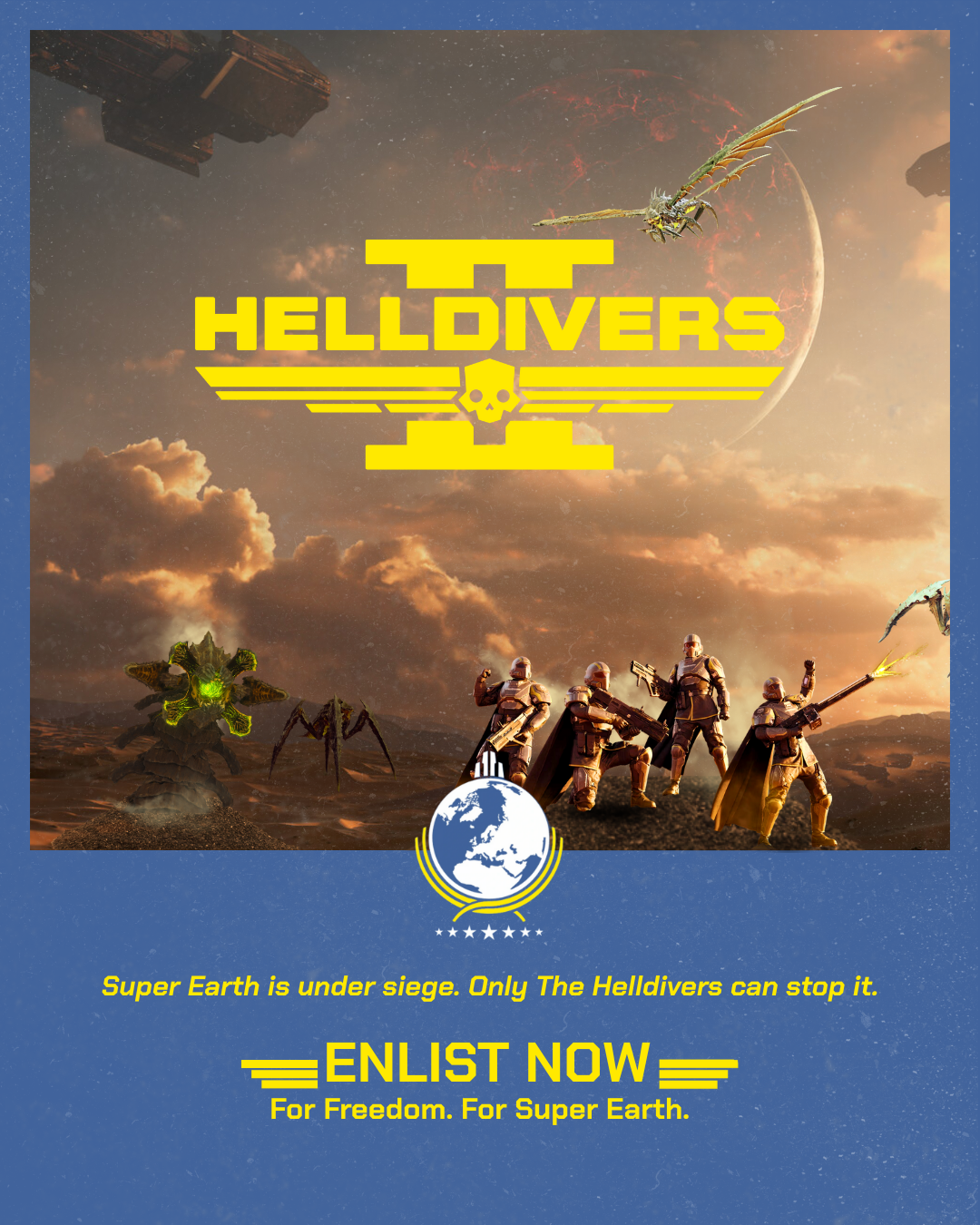 💥Helldivers 2 poster for a DLC 💥 - student project