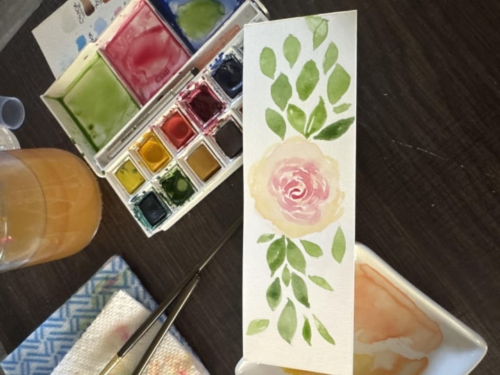 Fun watercolor rose