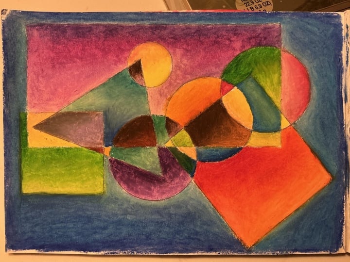 Oil pastel shapes