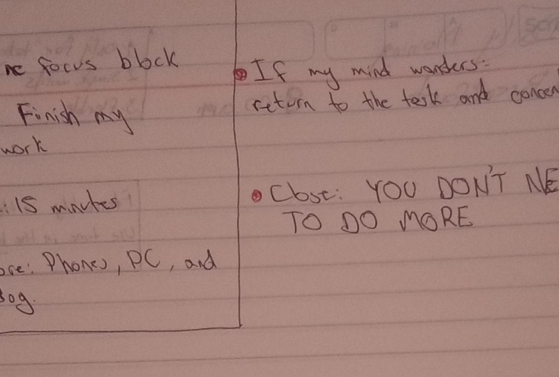 One focus Block