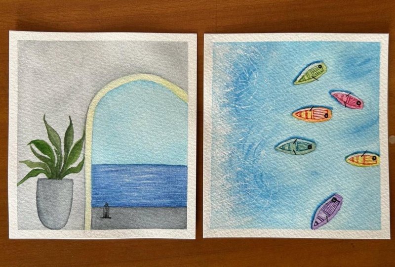 Summer seaside serenity