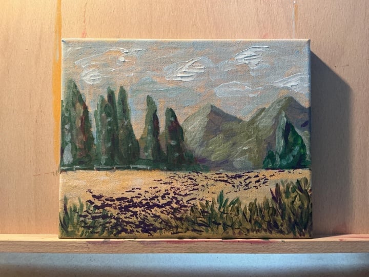 Loose acrylic landscape