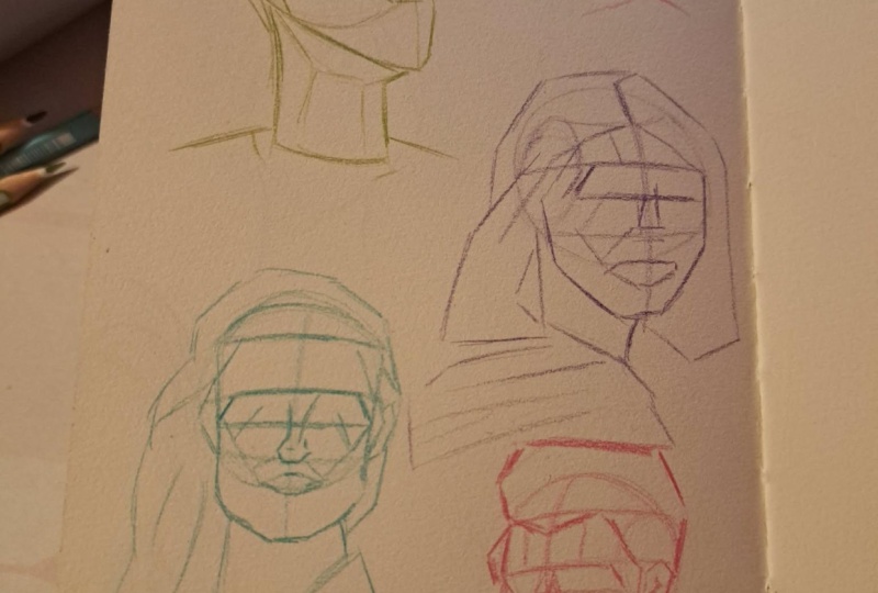 First portrait drawing class