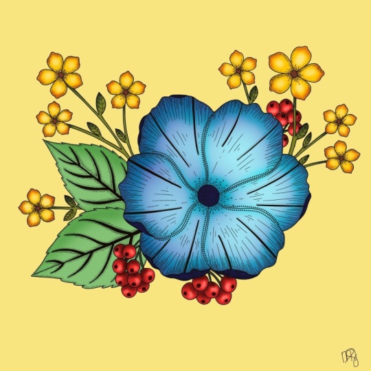 Botanical line art