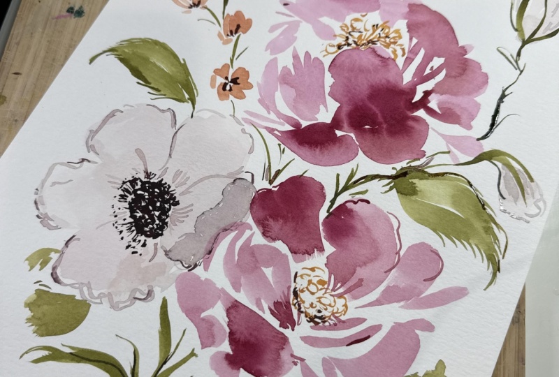 Watercolor Roses Exploration