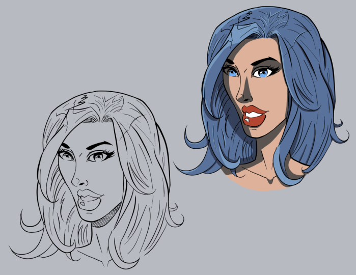 Ink and cel shaded