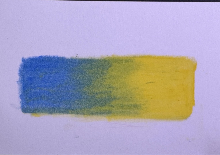 Q-tip blending oil pastel