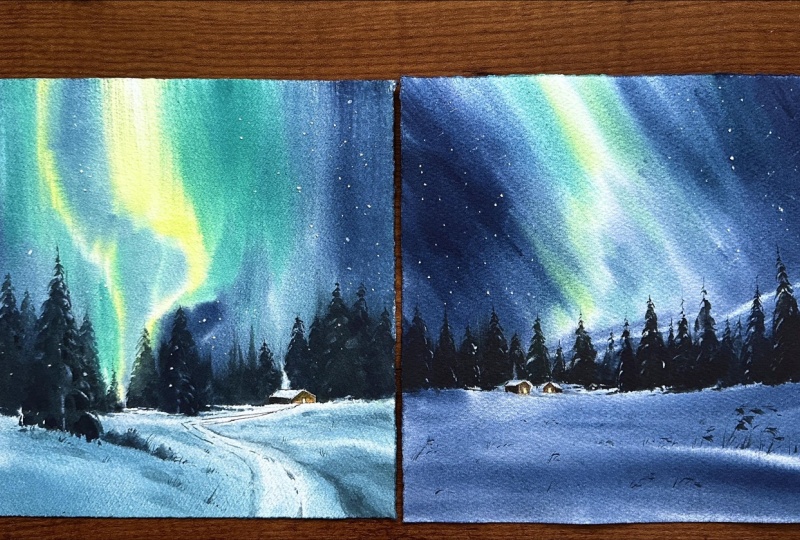 Glowy northern skies