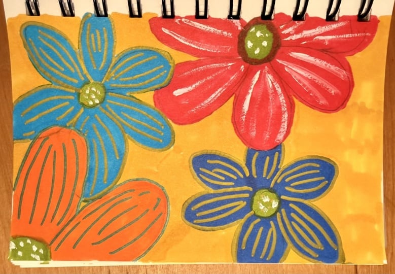 Small art with alcohol markers