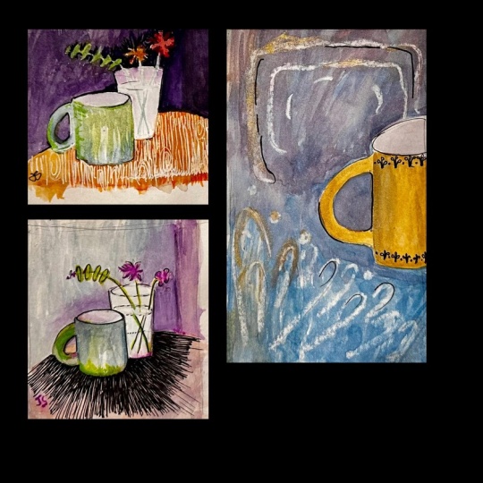 Mixed Media Watercolor (Mugs & Cups)