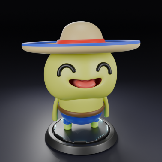 Yellow Boy wearing Somberero