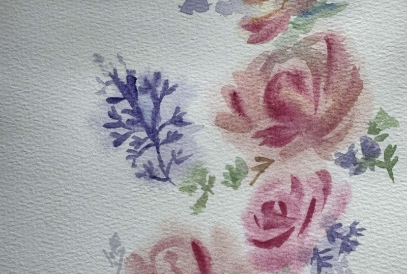 painting a soft dreamy bouquet
