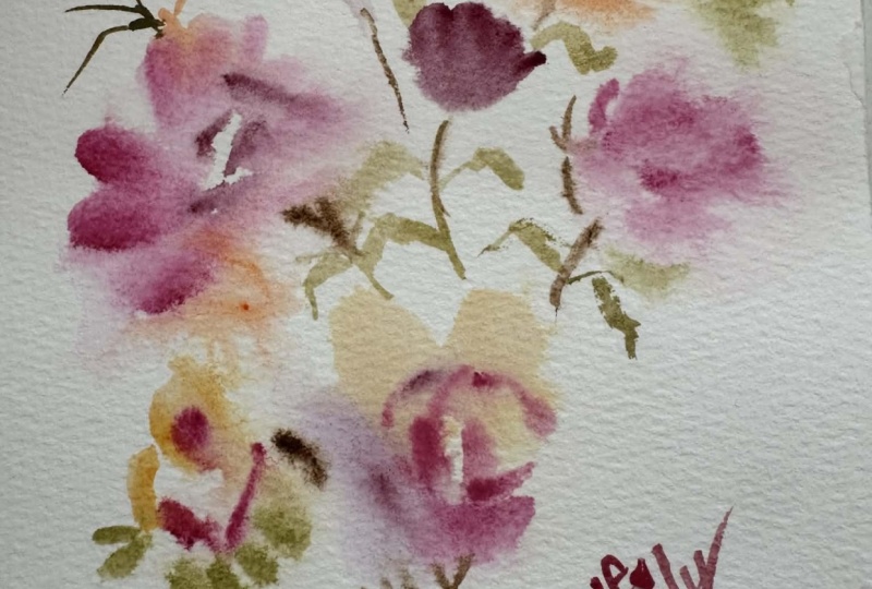 loose & playful watercolor bouquet