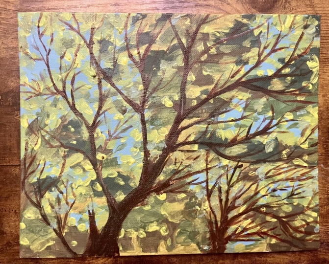 Acrylic Layered Tree, Leaves & Sky for Beginners