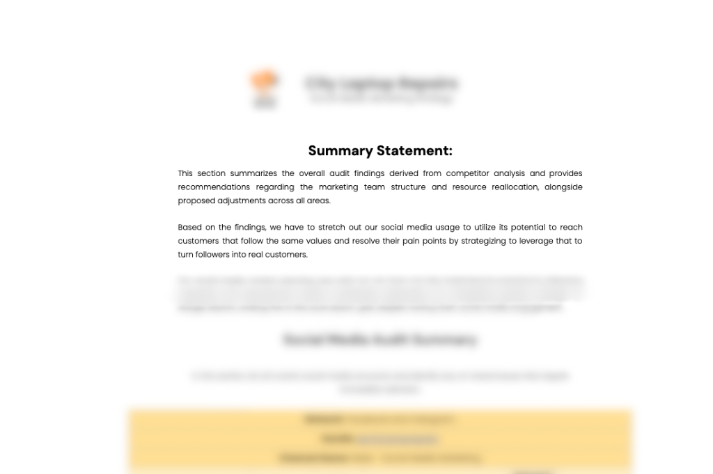 Social Media Marketing Strategy - student project
