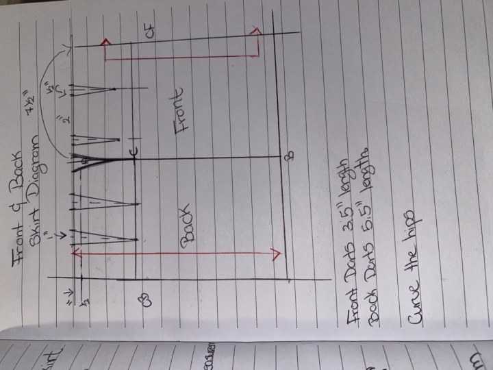 Front and Back Skirt Block Diagram