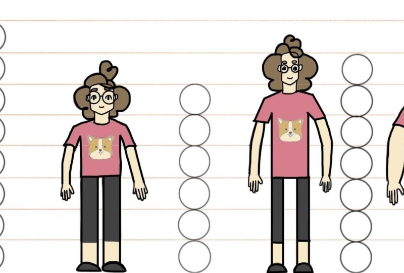 I drew 4 different proportions of your character.