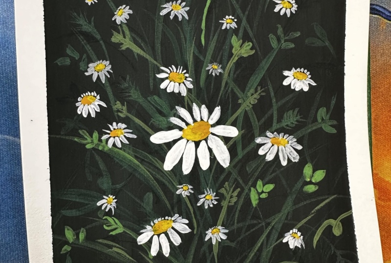 Floral Gouache Painting