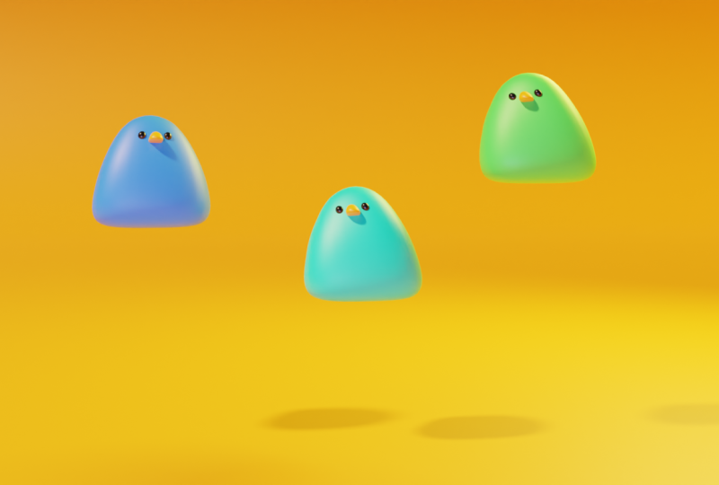 Birds bouncing off Animation