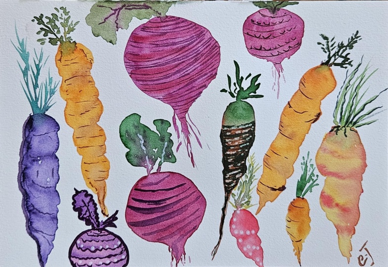 Playful carrots and beets